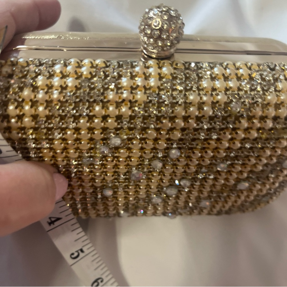 Clutch / crossbody Dazzling Gold Crystal Clutch - Picture 8 of 8